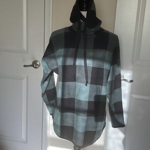 Adrienne Vittadini Buffalo Plaid Cowel Neck Sweater Sz: XS